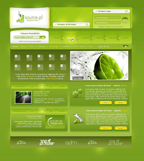 55個(gè)綠色布局的網(wǎng)站設(shè)計(jì)欣賞(5) 網(wǎng)頁與網(wǎng)站的和諧設(shè)計(jì)